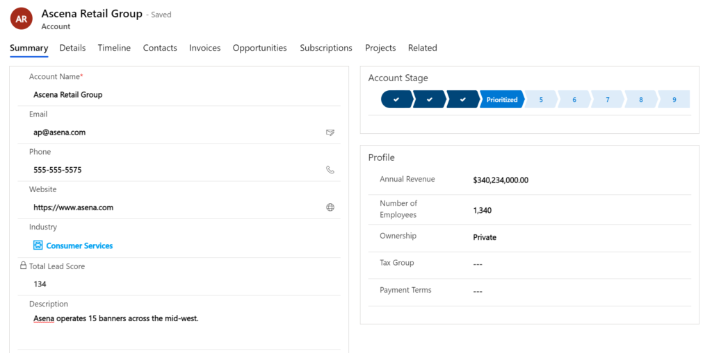 TekStack Account Form