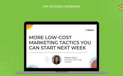 On Demand Webinar: MORE low-cost marketing tactics you can start next week